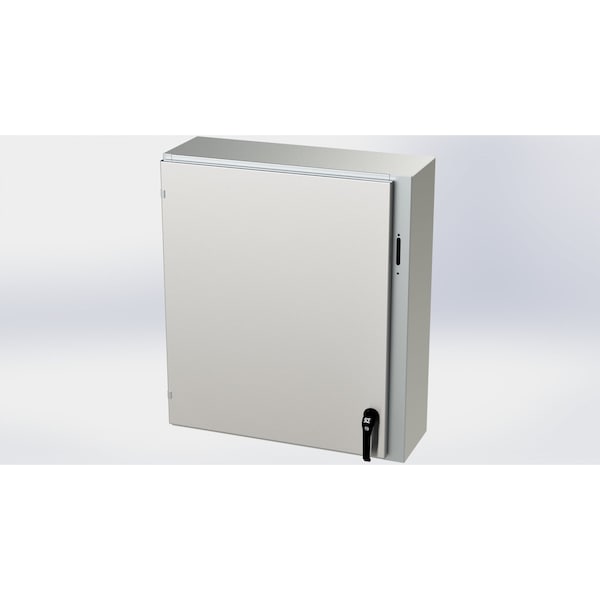 2 Point Latch Electrical Enclosures, 36 in H, 10 in D, 31.38 in W, NEMA 3R, 4, 4X, 12, 13